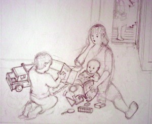 great cake in pencil_2